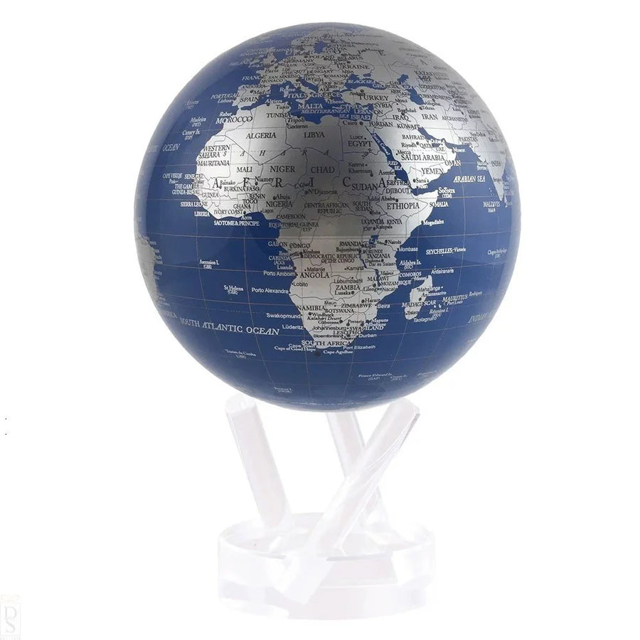 4.5" Mova Globe Modern Blue/Silver Metallic