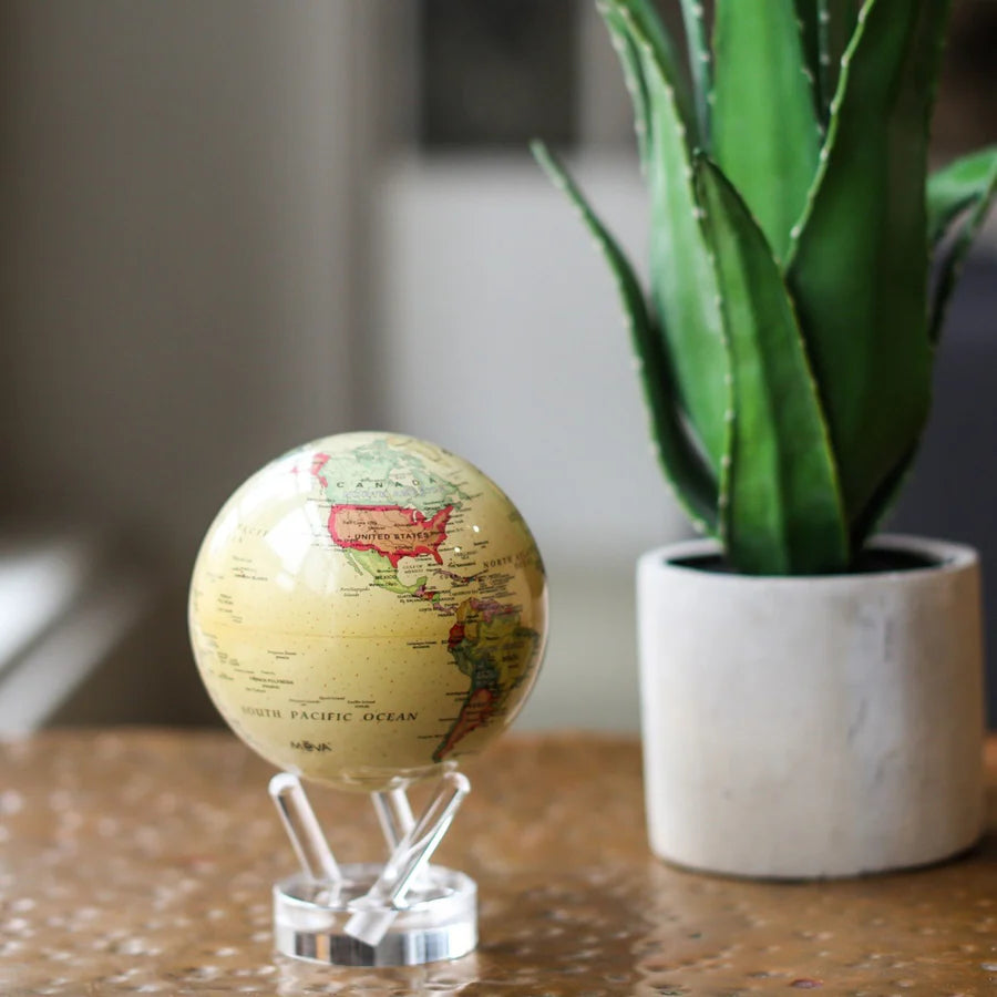 4.5" Mova Globe Antique (Beige)