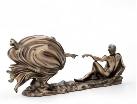 Veronese Design 4.5 Inch Genesis The Creation of Adam Sistine Chapel Michelangelo Great Art Religious Antique Bronze Statue