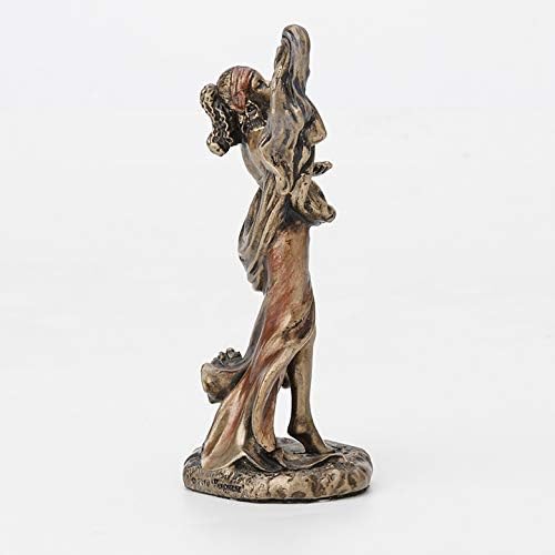 Veronese Design 3 7/8 Inch OYA -Santeria Orisha Goddess of Wind, Storm and Transformation Cast Resin Hand Painted Antique Bronze Finish Statue Home Decor
