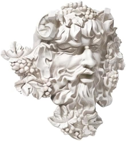 Design Toscano OS6212M Bacchus, God of Wine Greenman Wall Sculpture, Medium, 30.5 cm, Polyresin, Antique Stone