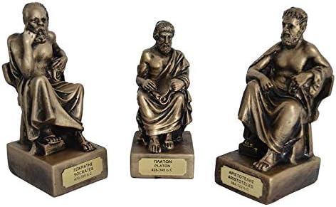 Harilla Bronze Socrates Aristotle Plato Statues - Fathers of Philosophy - Student Teacher