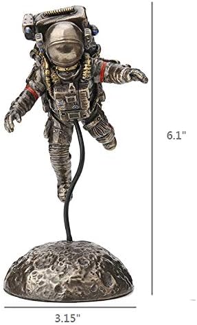 Veronese Design 6 1/8 Inch Zero G Astronaut Moon Landing Resin Statue Bronze Finish