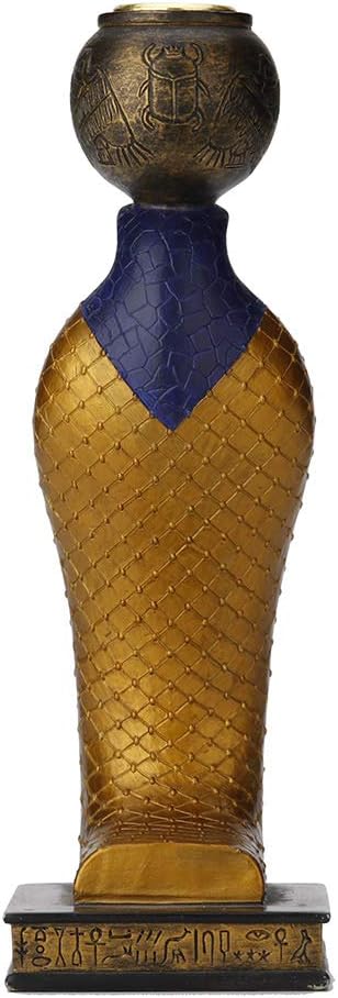 Veronese Design 8.5 Inch Egyptian Uraeus Cobra Candle Holder Hand Painted Polyresin Snake Figurine Sculpture