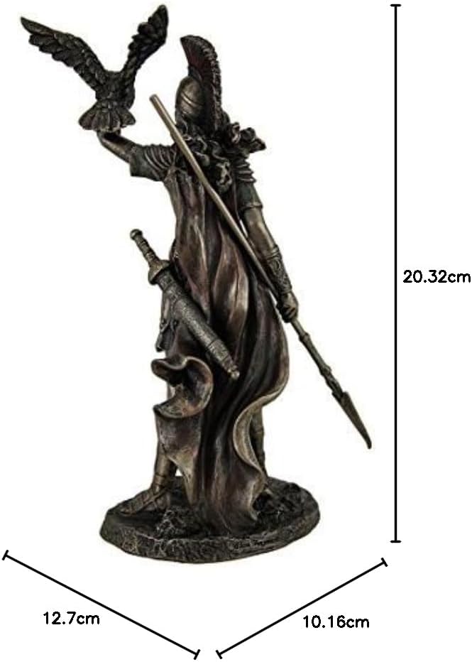 Veronese Design JFSM INC Athena - Greek Goddess Of Wisdom And War with Owl Statue
