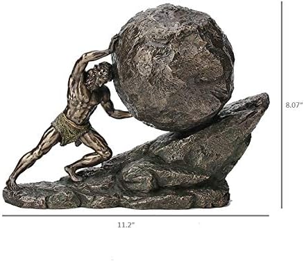 Veronese Design 8 1/8 Inch Sisyphus and The Eternal Boulder Cold Cast Resin Bronze Finish Statue Home Decor