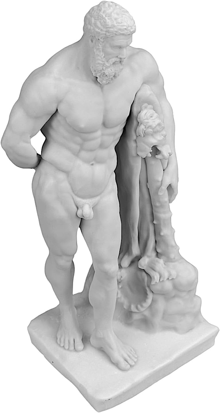 Farnese Hercules Heracles Greek Cast Marble Sculpture Statue Museum Copy 13in