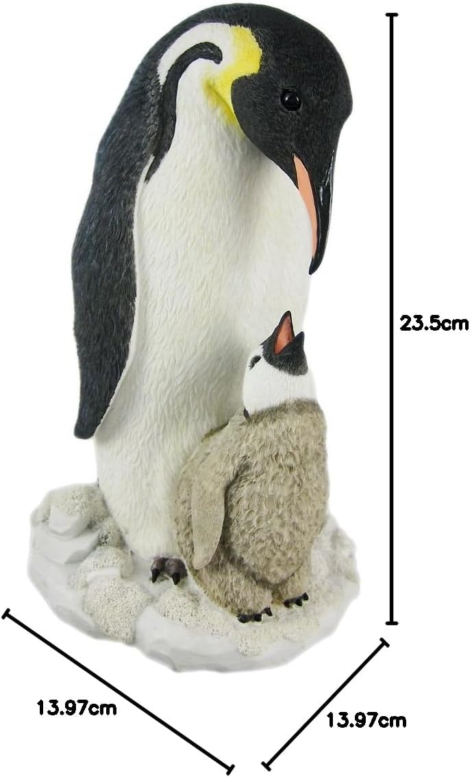 Mother And Child Penguin Statue Baby Chick