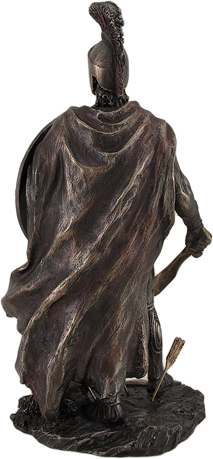 Zeckos Spartan King Leonidas with Sword and Shield Bronzed Statue - 10 Inch