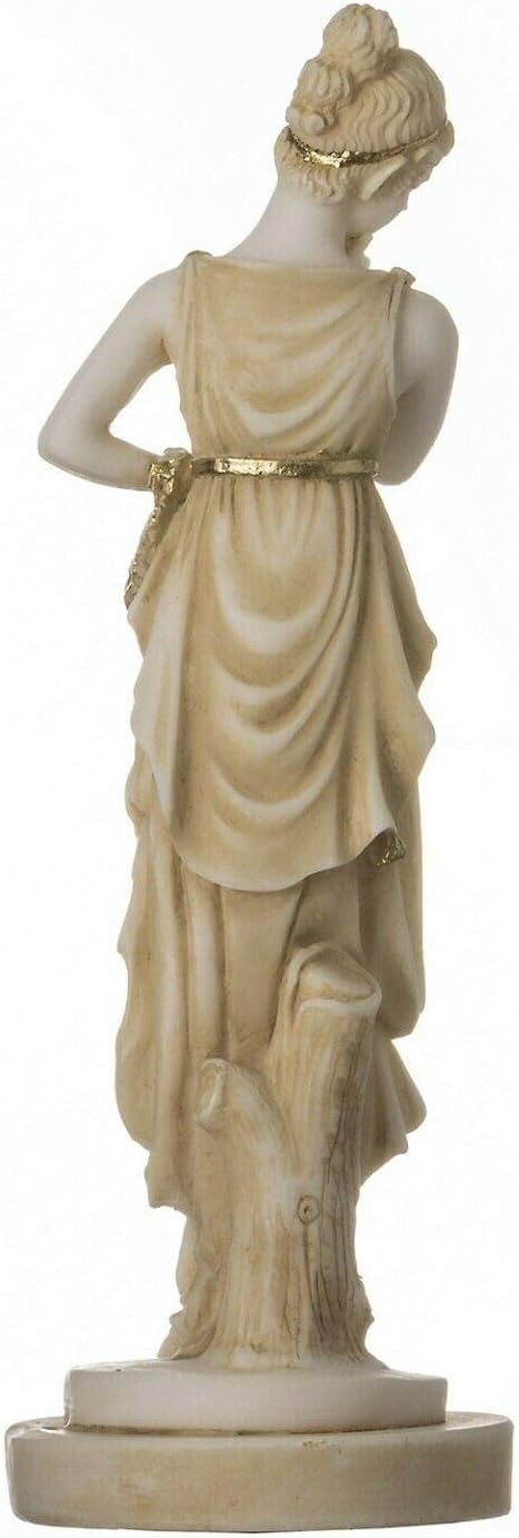 BeautifulGreekStatues Persephone Goddess Of The Underworld Springtime Gold FlowerVegetation Statue 7"