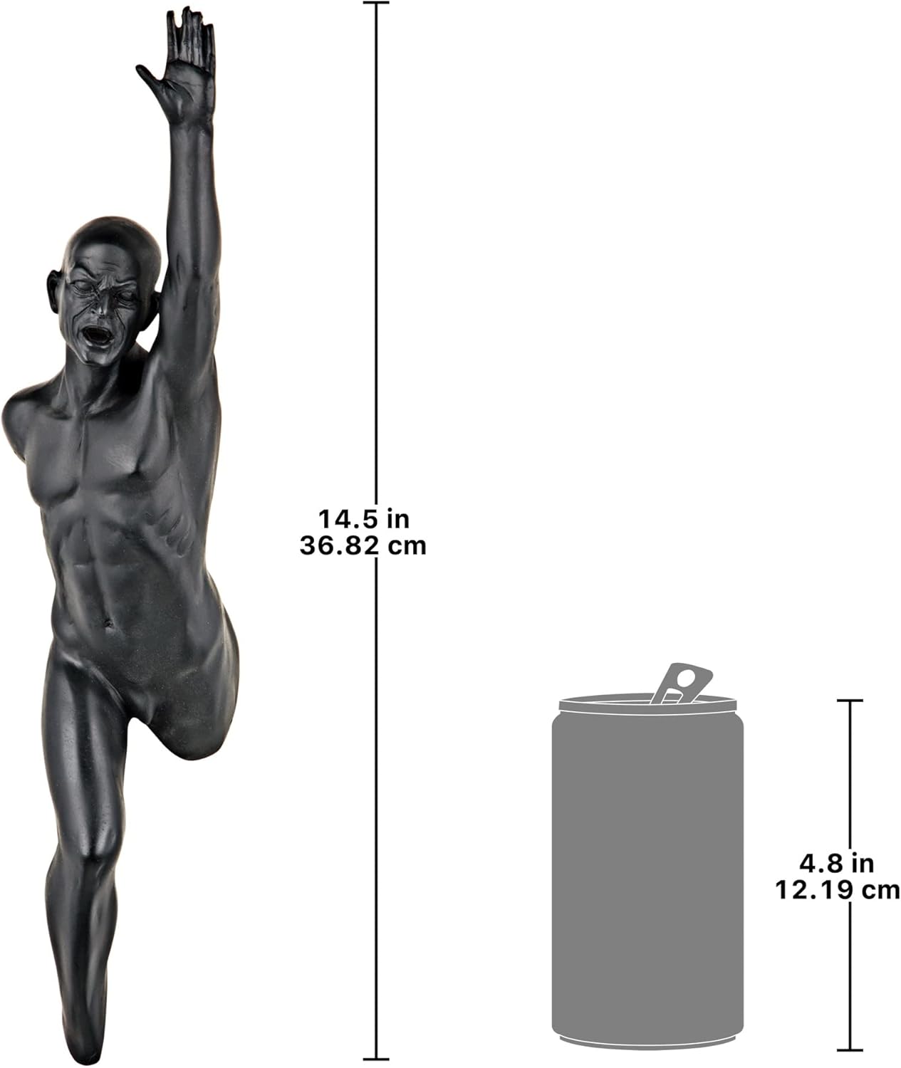 Design Toscano Facing the Future Nude Male Wall Sculpture