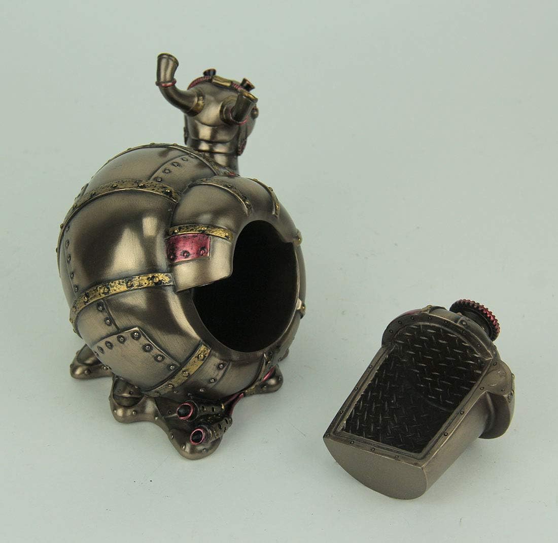 Veronese Design Highly Detailed Steampunk Land Snail Trinket Box