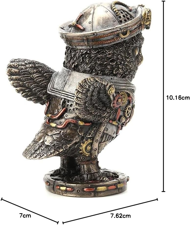 Veronese Design Bronze Finish Dixie Cup Steampunk Submarine Sailor Owl Statue