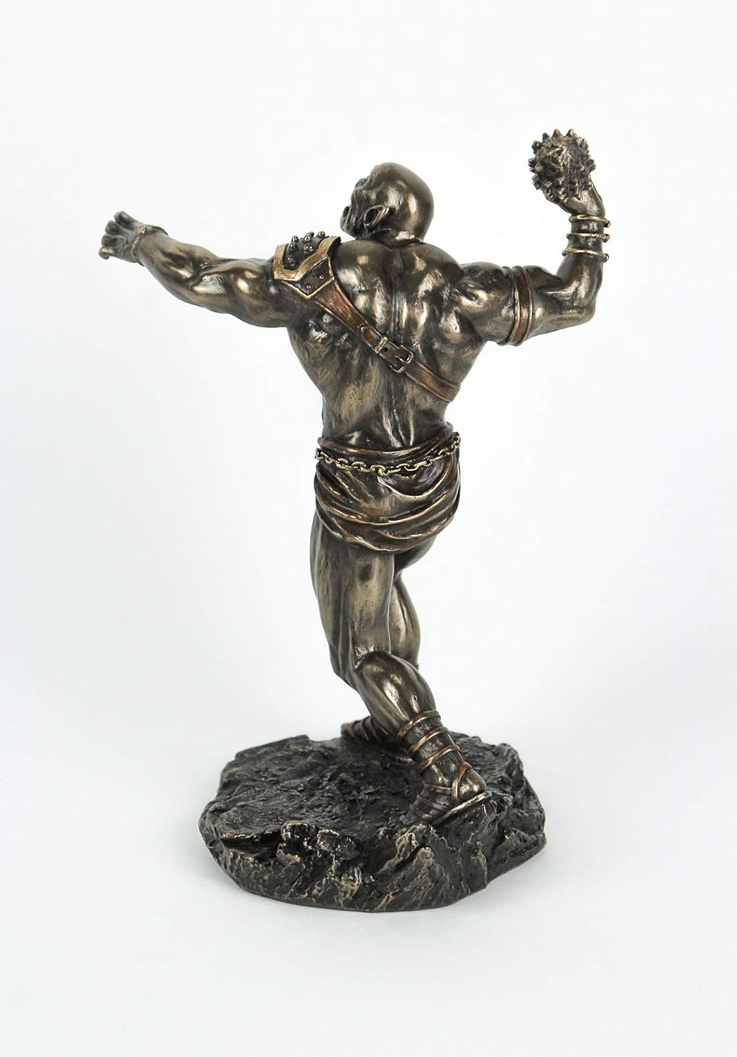 Veronese Design 8 3/8" Cyclops Wielding Spiked Club Resin Sculpture Bronze Finish