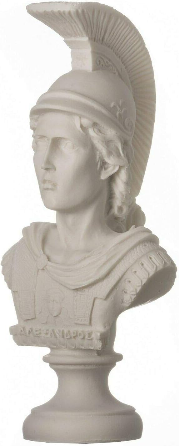 Alexander The Great of Macedonia with Helmet Bust Greek Statue Figure 7.48"