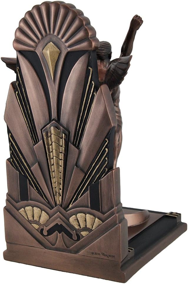 The Winged Man Metallic Copper Finish Art Deco Single Bookend Statue