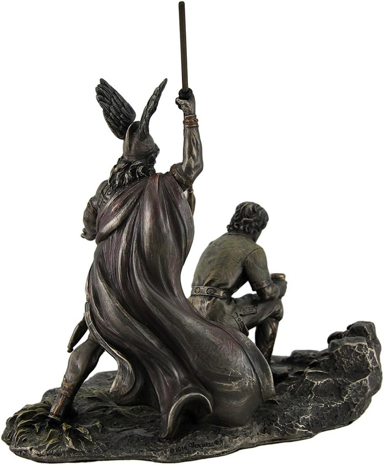 Veronese Design Nibelungenlied Siegfried's Tod Hagen Killing Siegfried Bronze Finish Statue