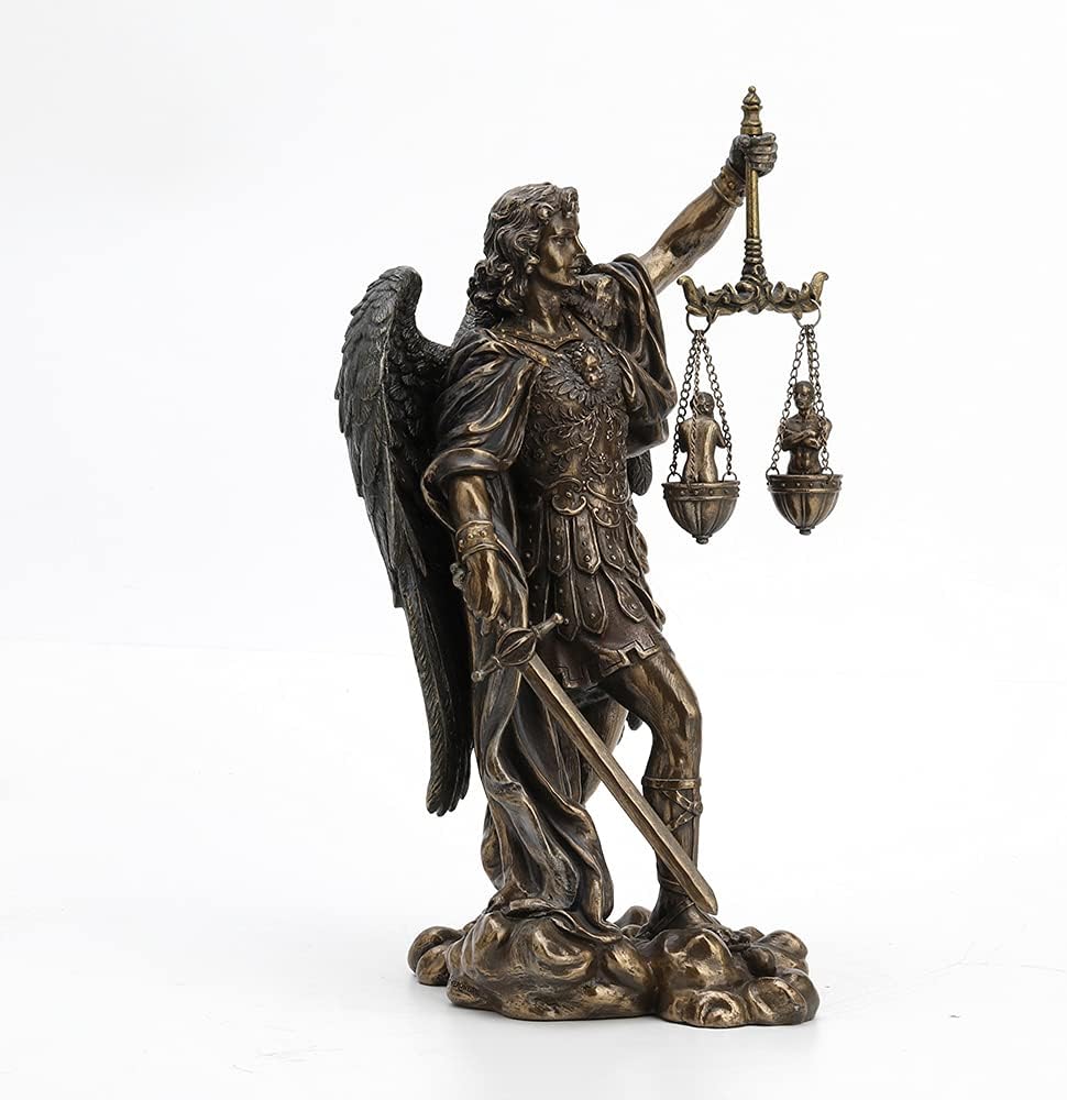 St. Michael Weighing Souls Statue Figure Saint Angel