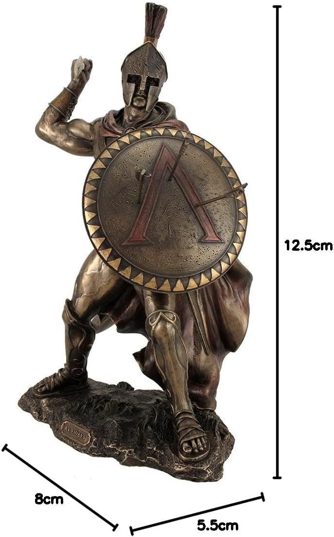 Unicorn Studios WU76534B4 King Leonidas Greek Warrior of Sparta - Bronze