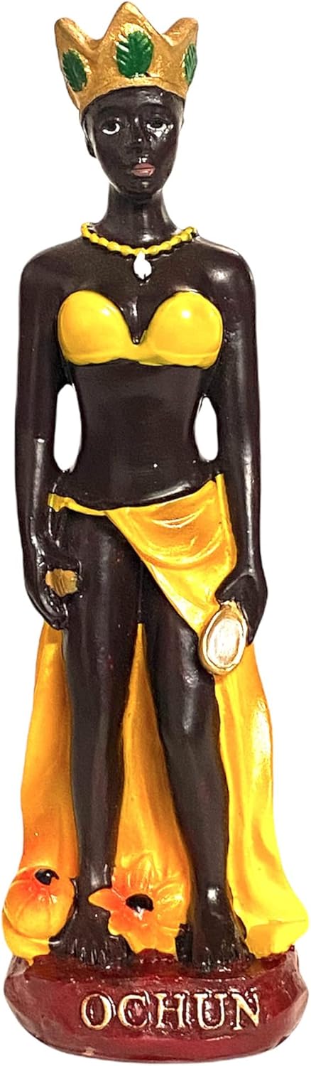 Gigi's Classy Kids 5in Inch Orisha Oshun Statue Ochun Sculpture Santeria Yoruba African Goddess Imagen