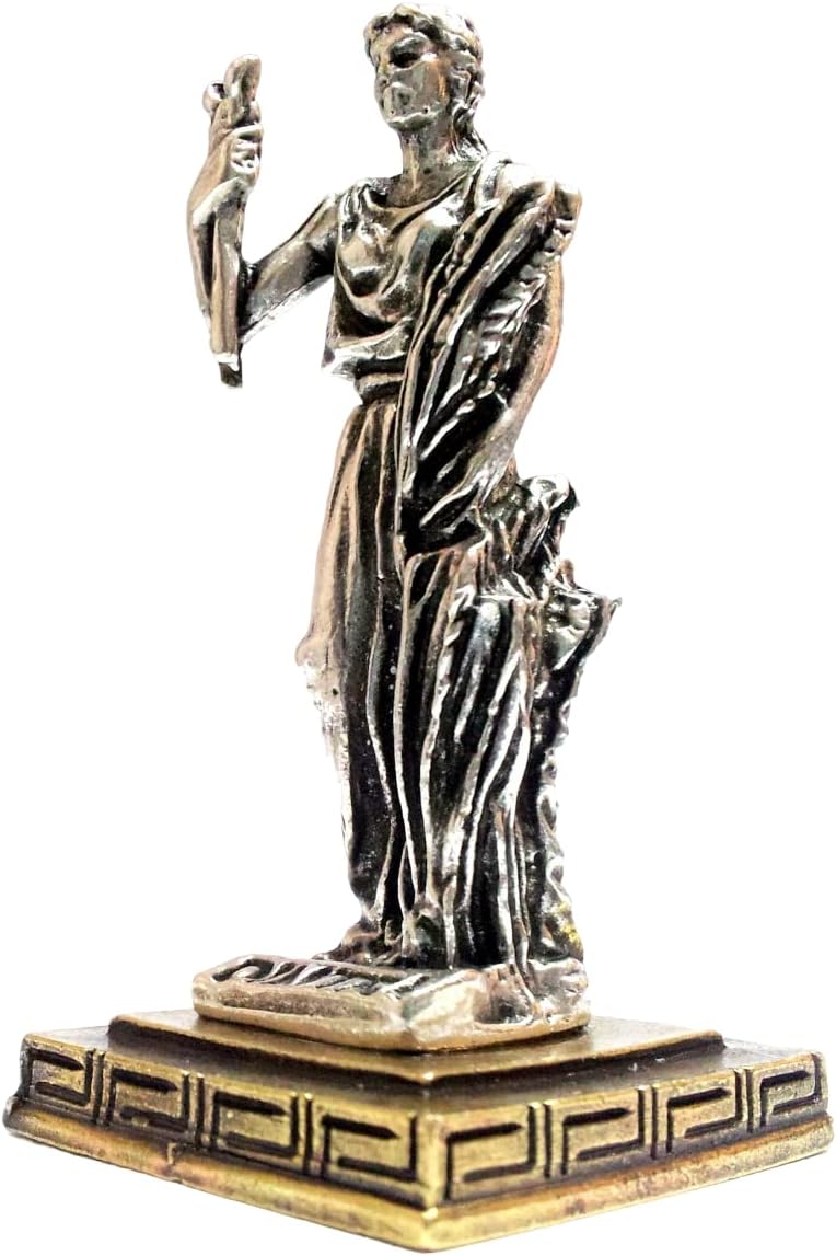 Iconsgr Ancient Greek Zamac Miniature Statue of Dimitra (Silver)