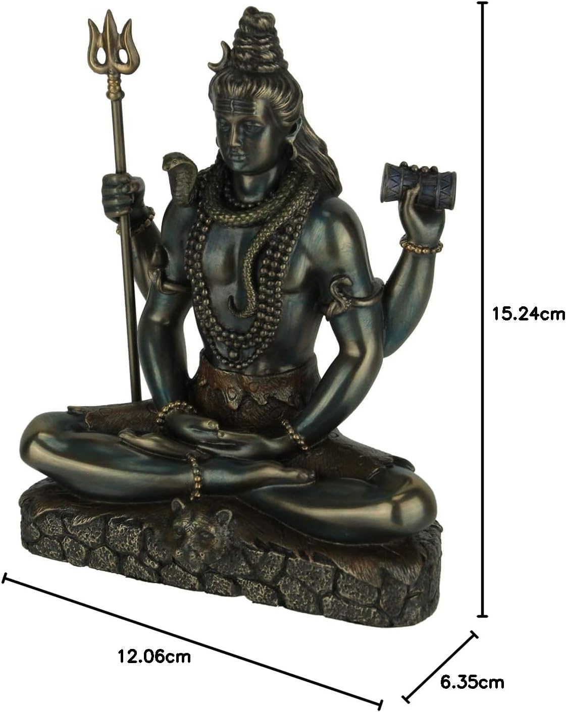 Veronese Design Hindu God Shiva Lord of Divine Energy Holding Trident and Damaru Statue