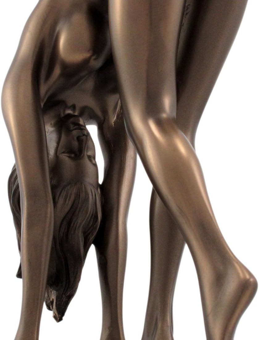 Veronese Bronzed Finish Nude Woman Bent Over Pose Statue Erotic Art