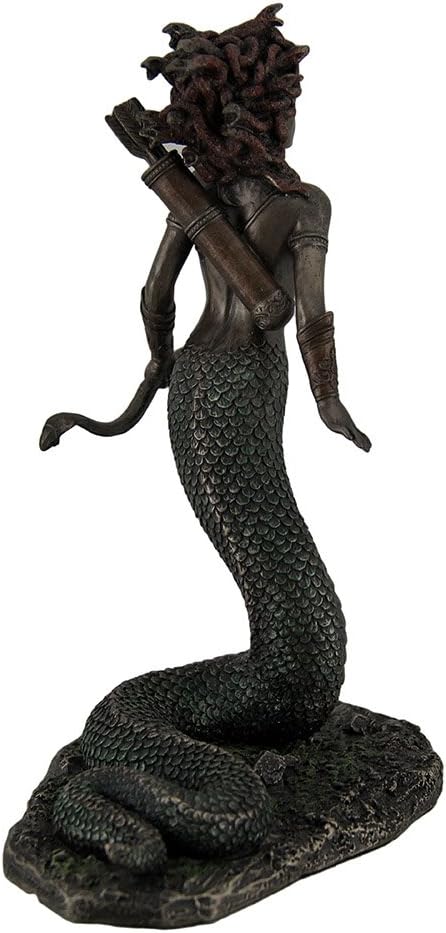 Zeckos Medusa Greek Gorgon Serpent Monster Standing Holding Bow Highly Detailed Statue
