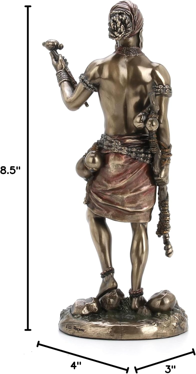 Veronese Design 8.5" Eshu The Divine Trickster God of The Yoruba Cold Cast Resin Antique Bronze Finish Statue