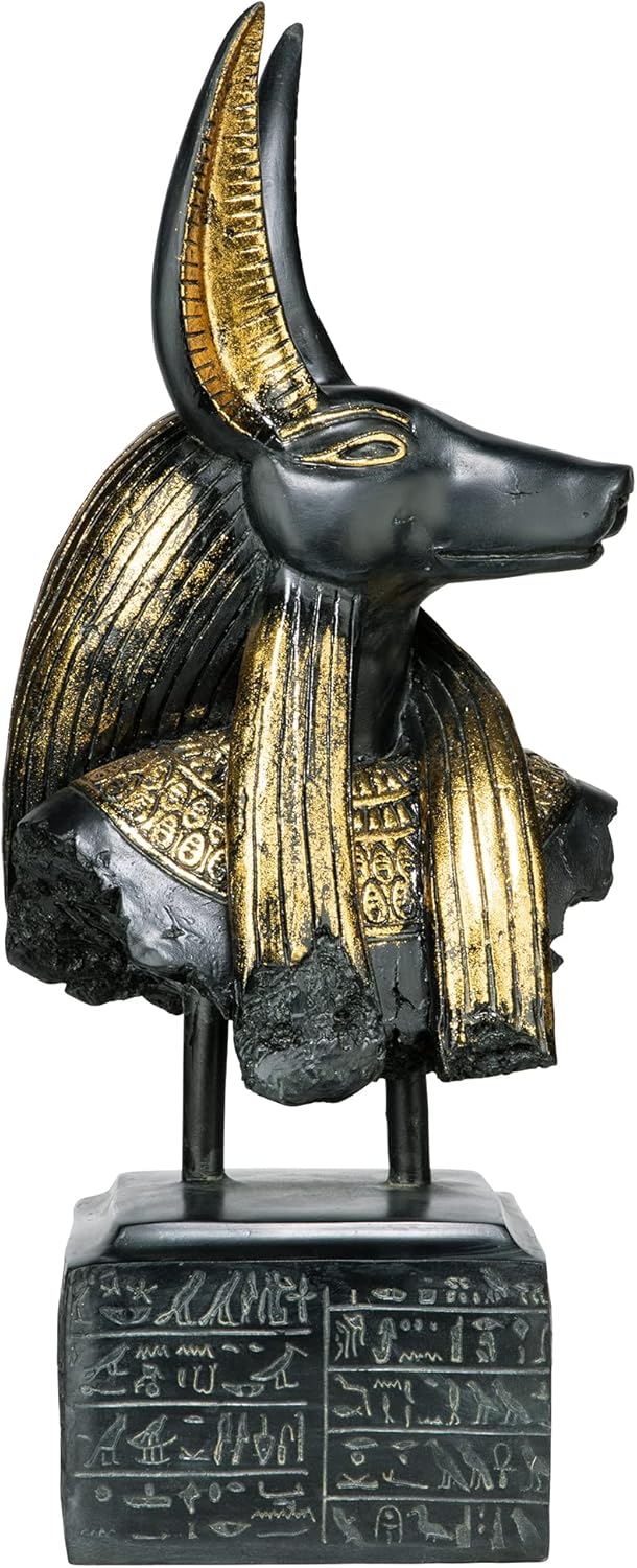 Anubis Egyptian God Bust Wall Plaque 14" Tall
