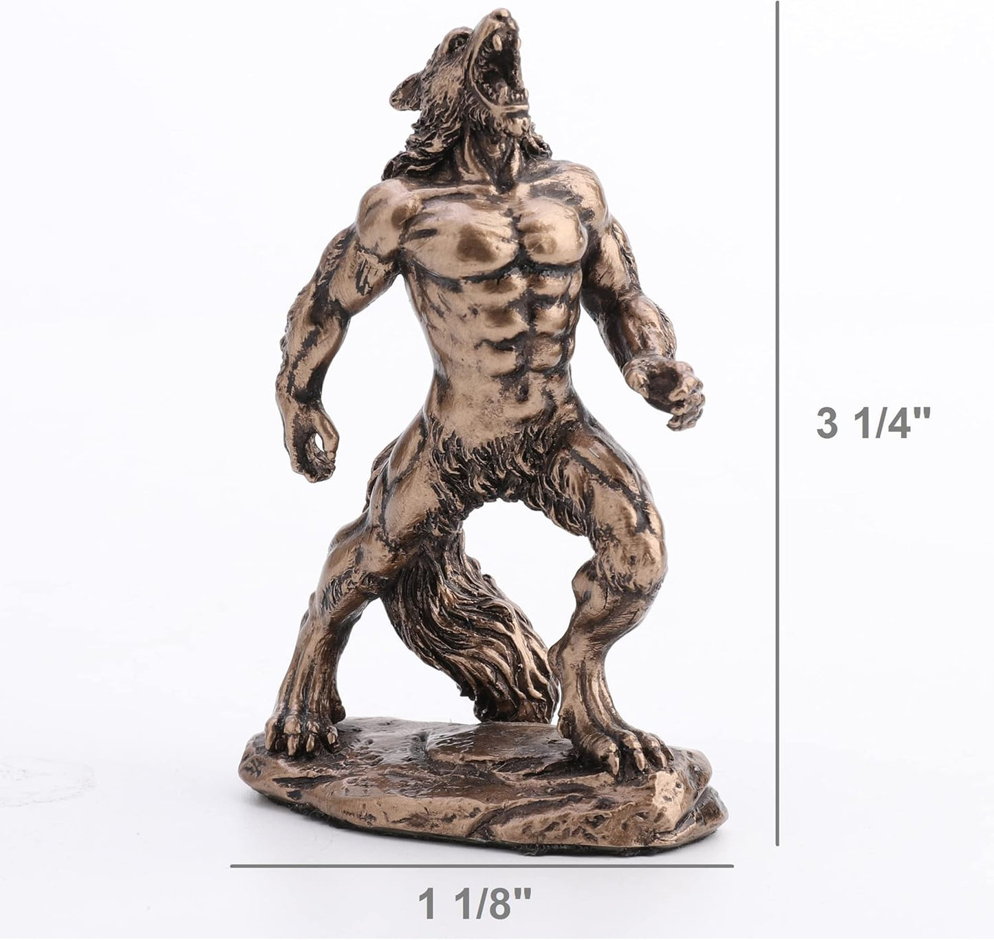 Unicorn Studios Veronese Design 3 1/4" Lycanthrope Werewolf Moon Howl Miniature Resin Figurine