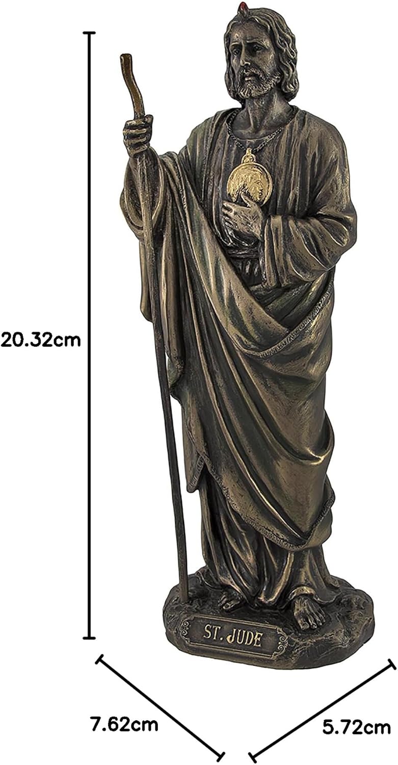 Veronese Bronzed St. Jude Statue 8 In.