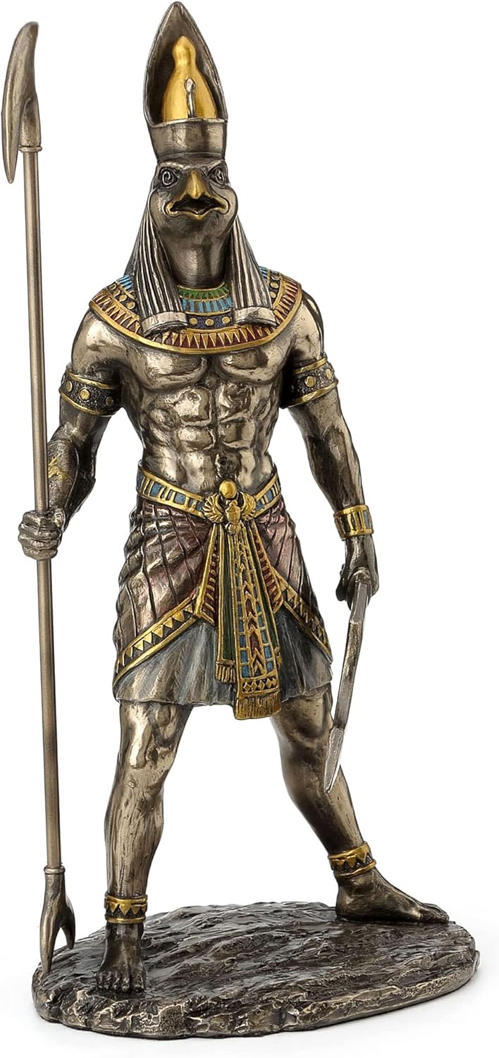 Horus Egyptian God Holding Scepter Statue