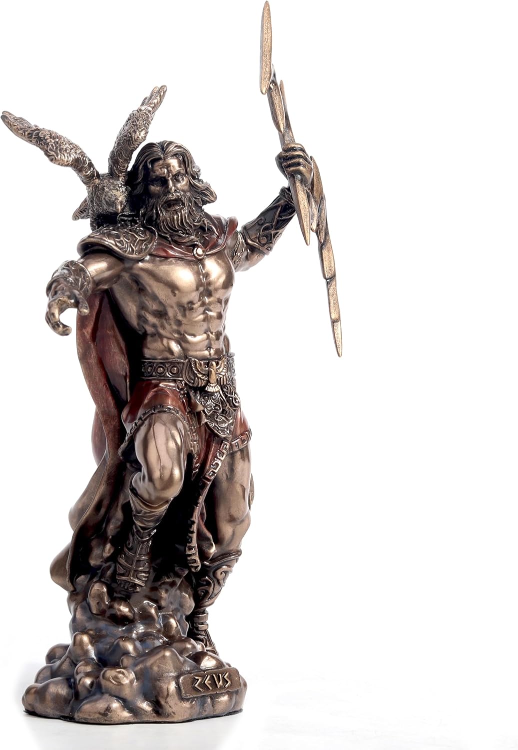 Veronese Design 7 1/2 Inches Zeus The Greek God of The Sky Cold Cast Resin Bronze Finish Sculpture Figurine