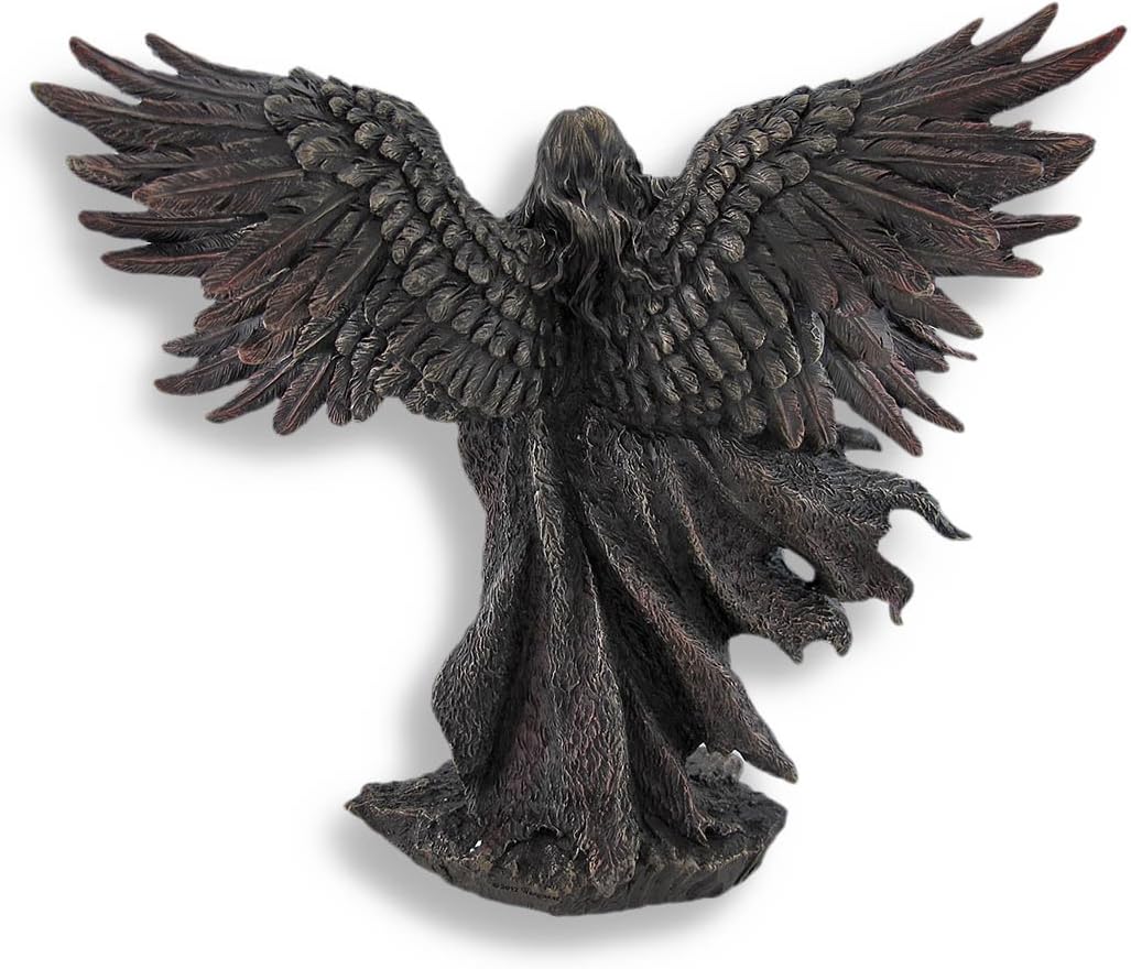 Veronese Design 11 Inch Six Winged Seraphim Angel Cold Cast Resin Bronze Finish Religious Statue