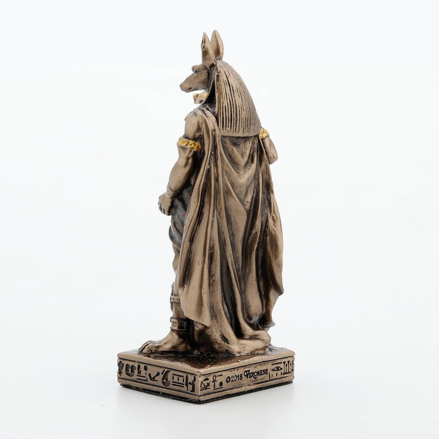 Veronese Design 3 3/8 Inch Anubis Egyptian God of The Dead Resin Miniature Hand Painted Bronze Finish Figurine