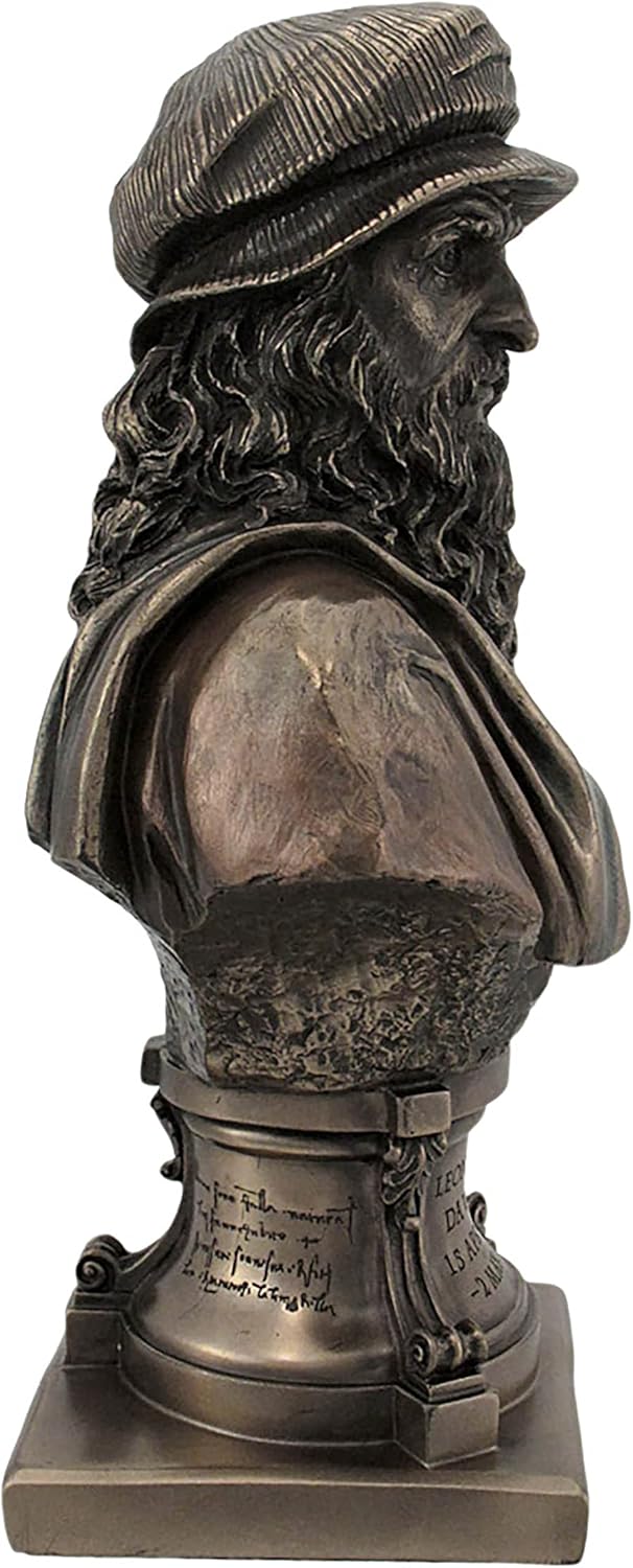 Leonardo Da Vinci Bronze Finish Bust Statue Artist