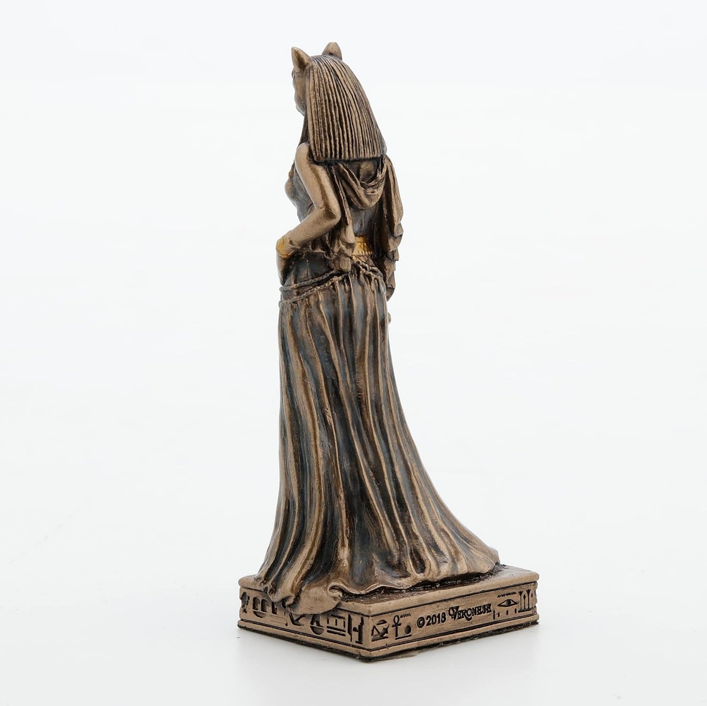 Veronese Design 3 3/8 Inch Bastet Goddess of Protection Resin Miniature Painted Bronze Finish