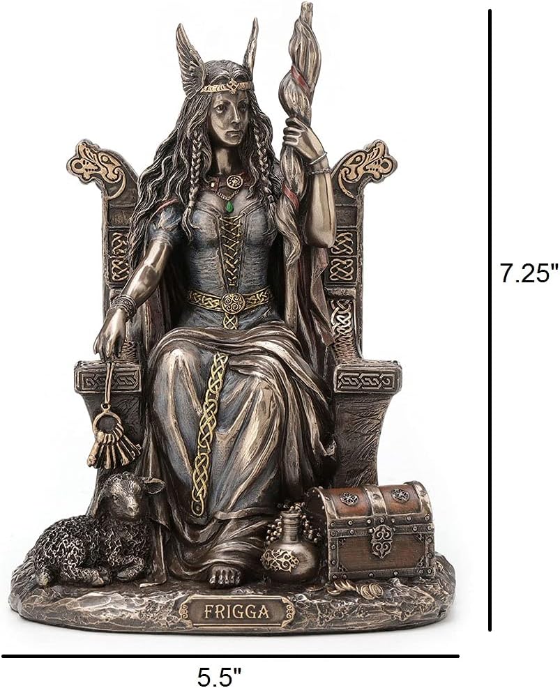 Veronese Design Norse Goddess Frigga Love and Marriage Gifts for Women Statue Cold Cast Resin Antique Bronze Finish Home Decor Sculpture