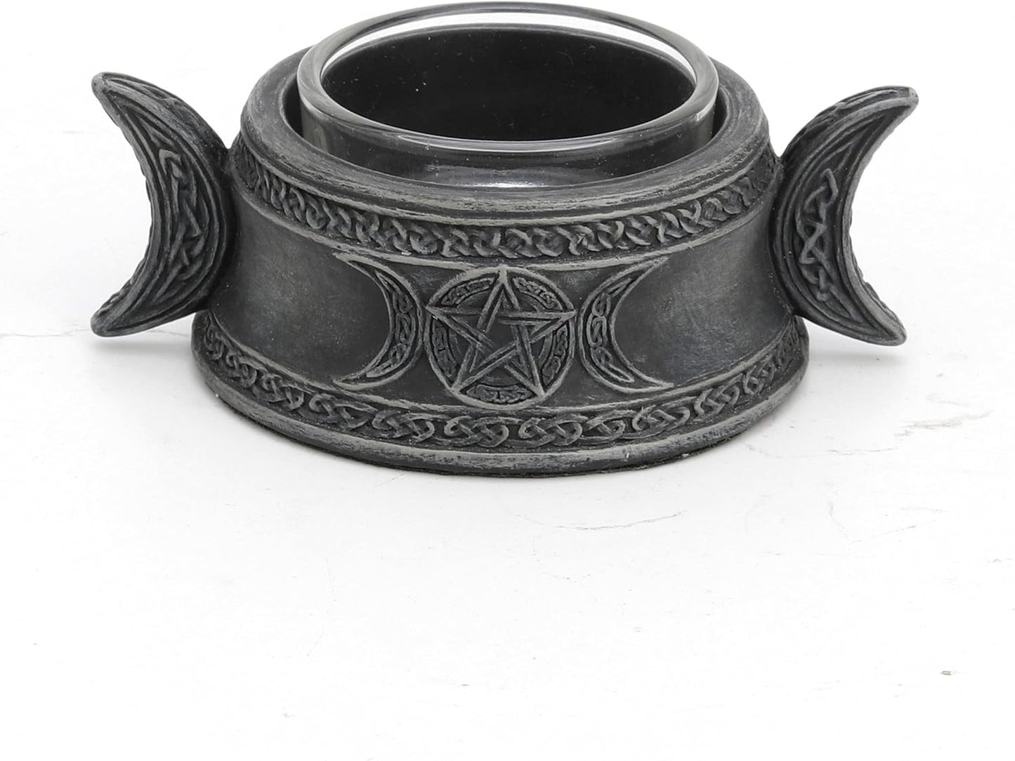 Veronese Design 1 3/8" Tall Triple Goddess Tealight Candle Holder Resin Sculpture Handmade Wiccan Decor Figurine Collectible
