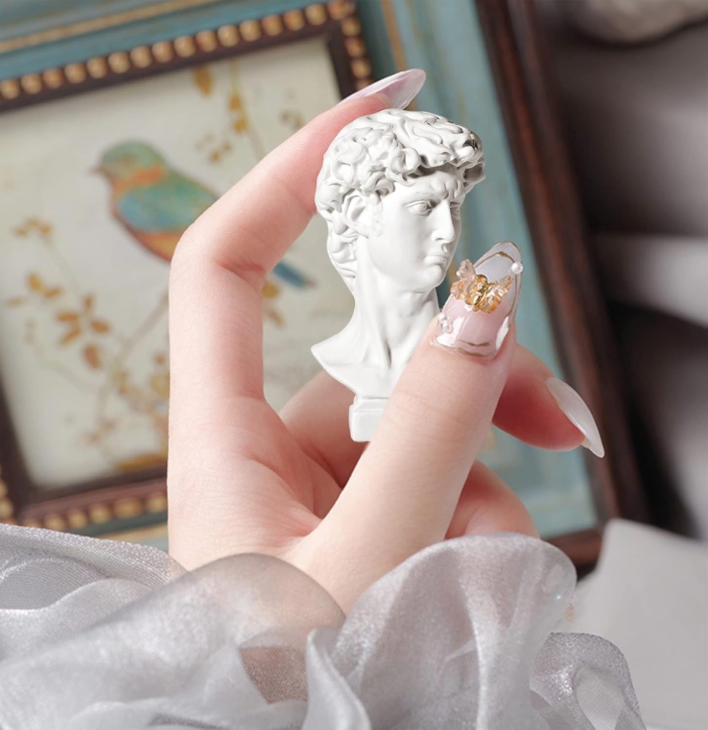 Greek Mythology Bust Statue Set - 10 PCS Resin Mini Figurines for Decor/Gifts/Drawing