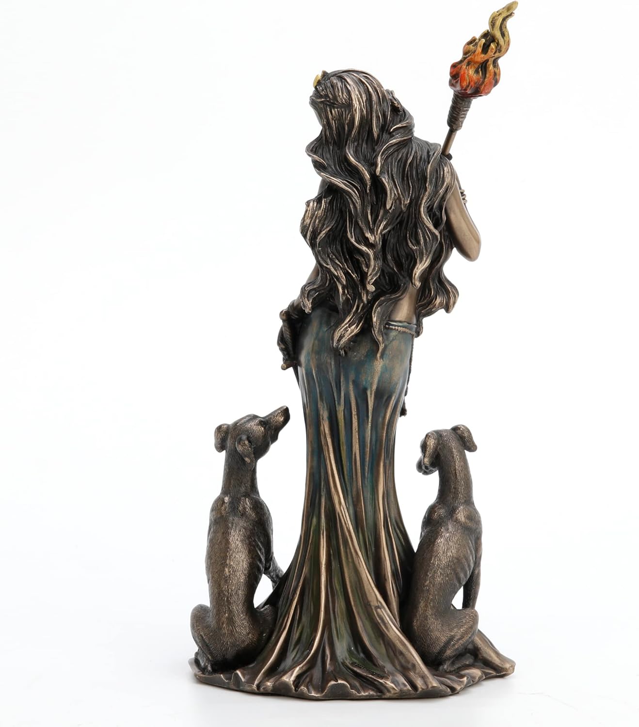 Veronese Design Hecate Greek Goddess of Magic with Her Hounds Cold Cast Bronzed Resin Sculpture Fantasy Figurine Home Decor, Bronze, Length 4 1/2 * Width 3 1/2 * Height 9 1/4 (Inch) (WU77853A4)