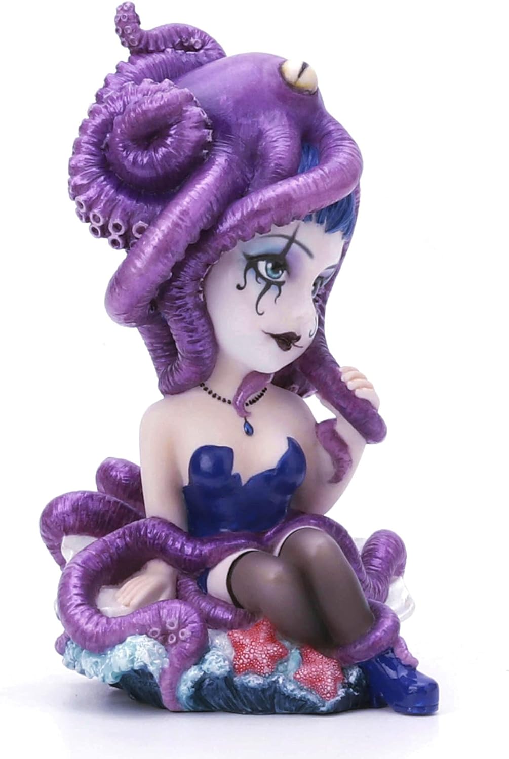 Veronese Design 5 3/8" Gothic Blue Blood Aristocrat Hand Painted Resin Figurine