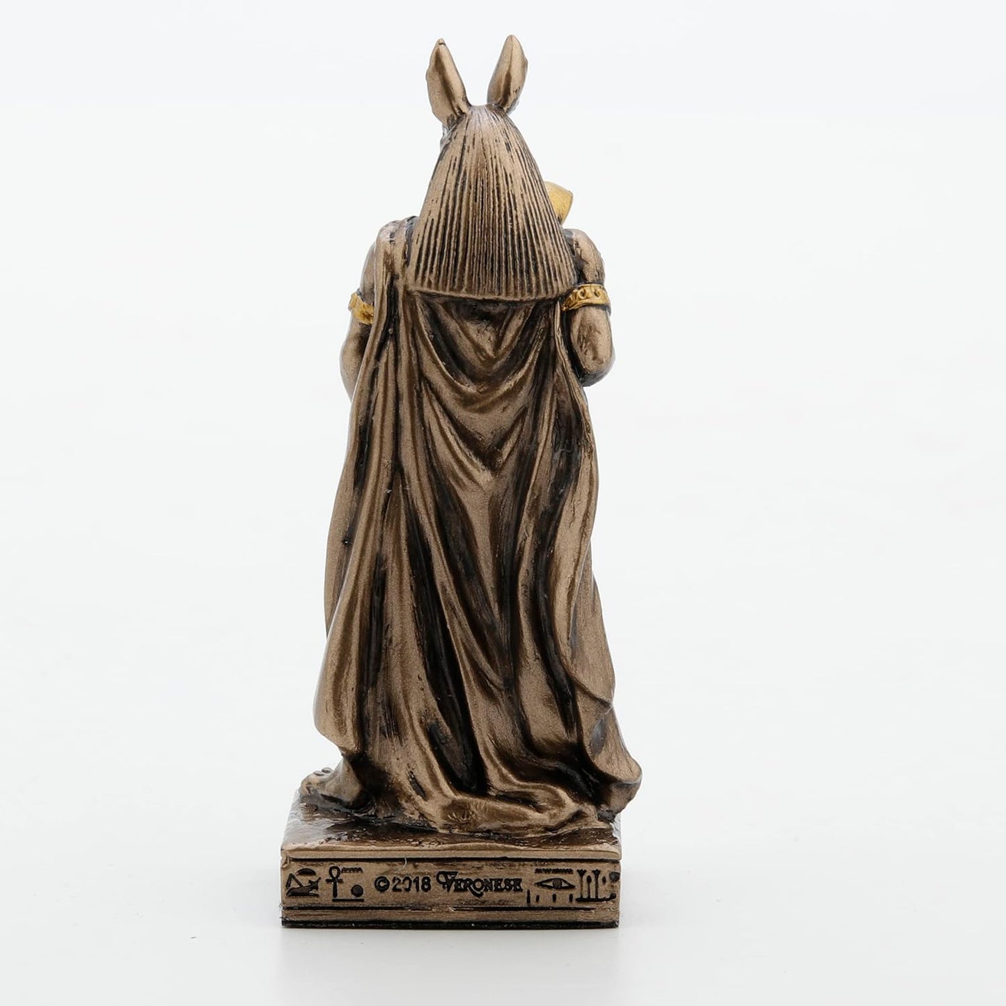 Veronese Design 3 3/8 Inch Anubis Egyptian God of The Dead Resin Miniature Hand Painted Bronze Finish Figurine