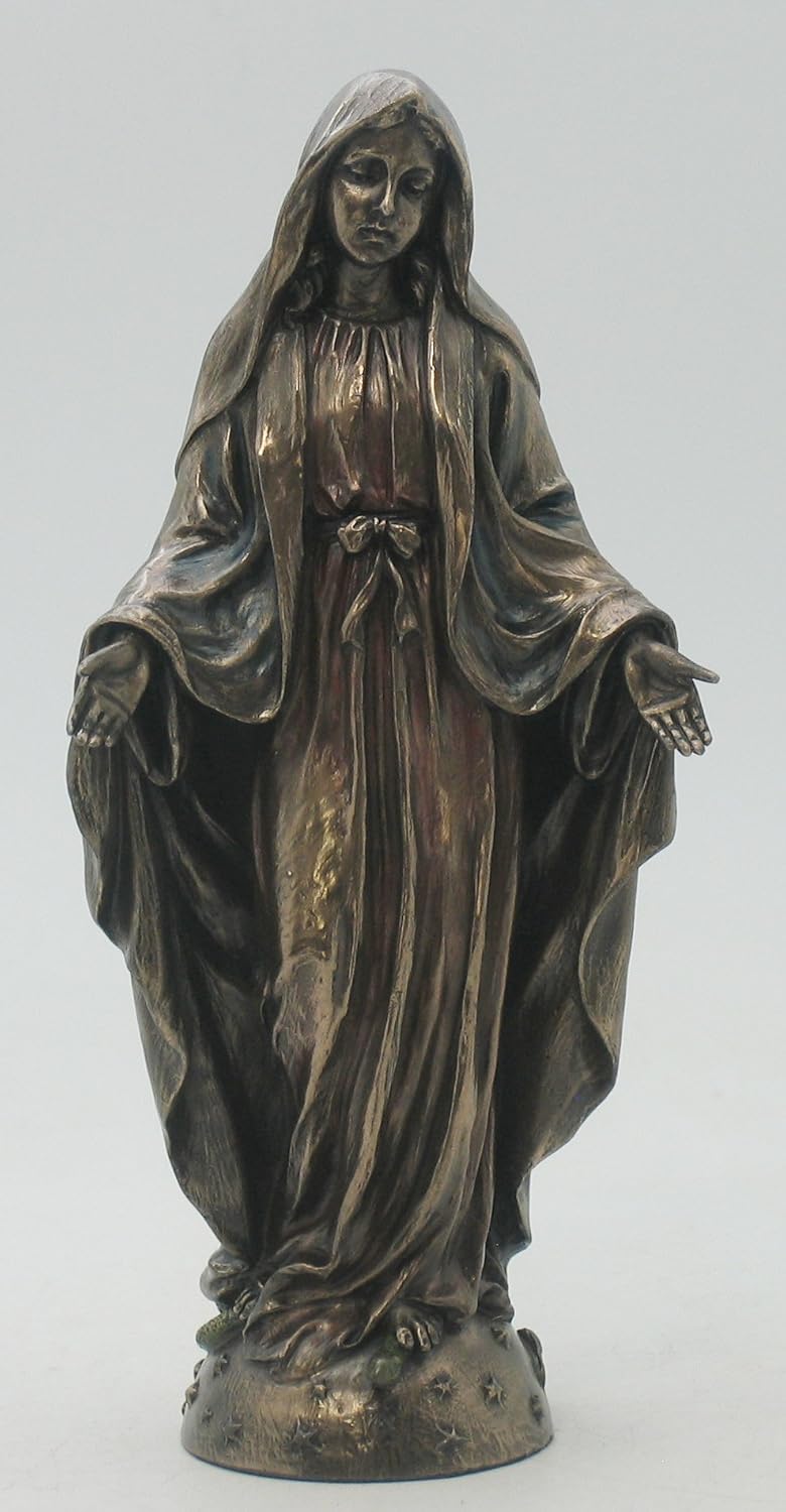 8.25 Inch Lady of Grace Cold Cast Bronzed Sculpture Figurine