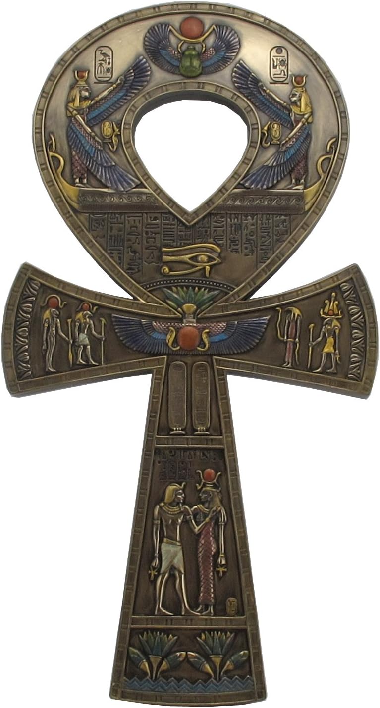 Bronze Finished Ancient Egyptian Ankh Symbol Wall hanging 15 3/4 Inches