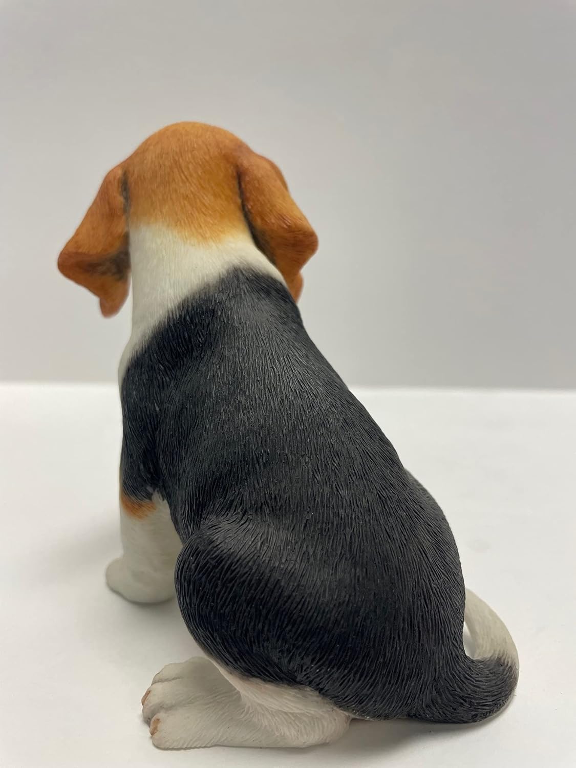 4.25 Inch Beagle Puppy Sitting Decorative Figurine, Brown and White