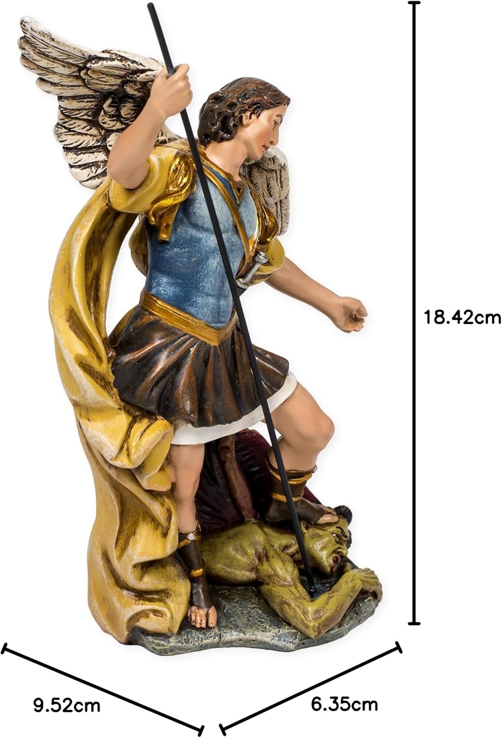 Joseph's Studio Renaissance Collection by Roman Exclusive St. Michael The Archangel Defeating Satan Figurine, 7.25-Inch