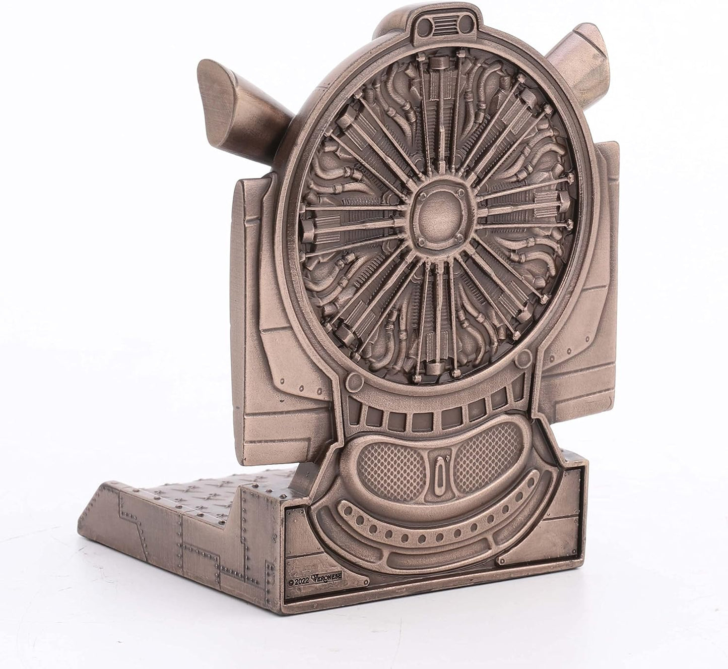 Veronese Design 5 1/2 Inch Steampunk Rotary Engine Propeller Resin Sculpture Bronze Finish Bookend