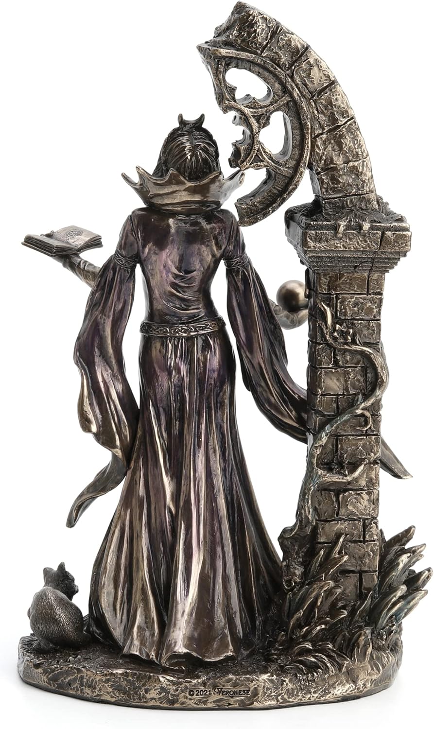 Veronese Design Aradia The Wiccan Queen of Witches Cold Cast Resin Antique Bronze Finish Statue